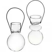 Minivaser i glas för upphängningsfäste bulbous H11/11,5cm set om 2