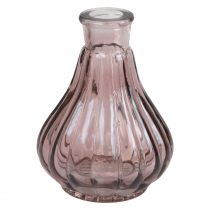 Artikel Vas rosa glasvas lökformig dekorativ vas glas Ø8,5cm H11,5cm