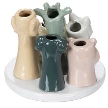 Artikel Vasdekorativa djurfigurer, perfekt för lekfull rumsdesign, 13 cm