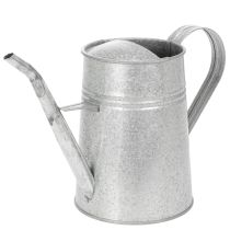 Artikel Galvaniserad dekorativ vattenkanna, metall, grå, vintage-look, 1,7L, H23cm, för snygga blomsterdekorationer och krukor