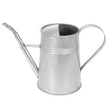 Artikel Galvaniserad dekorativ vattenkanna, metall, grå, vintage-look, 1,7L, H23cm, för snygga blomsterdekorationer och krukor