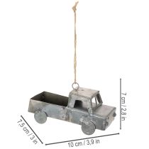 Artikel Dekorativa vintagebilar i metall för upphängning, blandade storlekar, 9-10 cm, 4 stycken