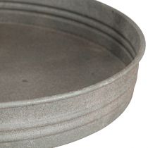 Artikel Vintage tårtställ metallgrå 3-vånings Ø30,5cm H78cm