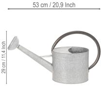 Artikel Vintage vattenkanna i metall, silvergrå, snygg trädgårdsdekoration, blomvas, L53cm H29cm