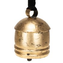 Artikel Vintageklocka guld med svart sammetsband H15cm