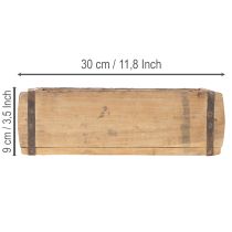 Artikel Vintage trälåda, tegelformad, 30 cm