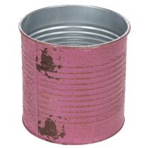 Artikel Vintage blomlåda lila metall sommardekoration Ø11cm H10,5cm