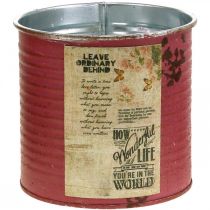 Artikel Vintage plantering dekorativ låda lila metall sommardekoration Ø11cm H10,5cm