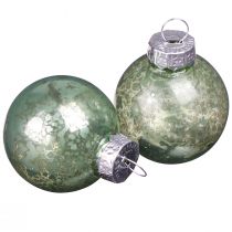 Artikel Vintage julkulor glas mini i mint Ø3cm 22 st
