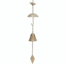 Artikel Vintage vindklocka metalldekoration med paraply och klocka 70cm