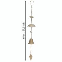 Artikel Vintage vindklocka metalldekoration med paraply och klocka 70cm