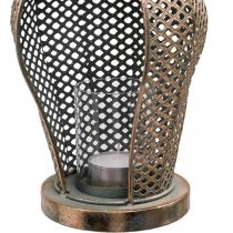 Vintage Lantern Owl Trädgårdslykta värmeljushållare Guld H29cm