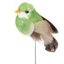 Artikel Dekorativa fåglar, konstgjord heminredning, vårfest, med färgglad fjäderdräkt gjord av riktiga fjädrar, 5 cm, 18 stycken