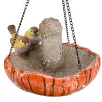Artikel Fågeldekoration höst för hängande svamp med 2 fåglar Ø20cm H15cm