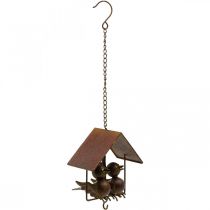 Deco fåglar för upphängning rost deco metall brun 14,5×16cm