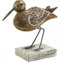 Träfågelskulptur Badrumsinredning Vattenfågel H22cm