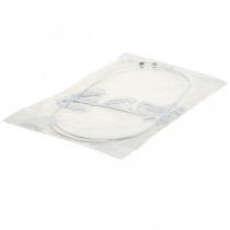 Artikel Fågeldeko fönsterdekorationsfjäder, metall vit H37,5cm 2st