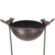 Artikel Dekorativt fågelbad, blomskål med spaljé, nostalgiskt utseende, snygg trädgårdsdekor, 75 cm