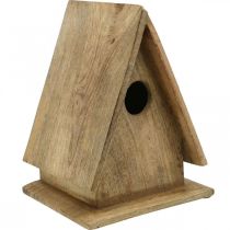 Artikel Dekorativt fågelhus, holk för stående naturträ H21cm