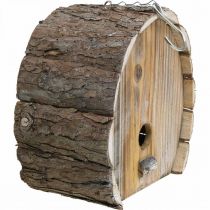 Artikel Dekorativ häcklåda Fågelhus Trädgårdsdekor Naturlig Vit tvättad H22cm B21cm