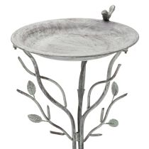 Artikel Dekorativt fågelbad med fint lövmönster i vintagestil, 74 cm