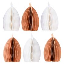 Artikel Honeycomb kyckling bordsdekoration påsk vit orange 11×6,5×12cm 6st