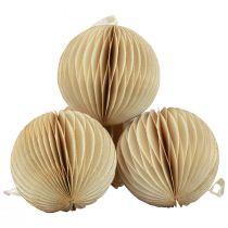 Artikel Honeycomb bollar jul honeycomb bollar krämguld Ø8cm 4st