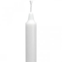 PURE vaxljus pinnljus vita 250/23mm naturligt vax 4st