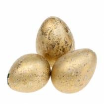 Vaktelägg som dekoration tomt guld 3cm 50 st