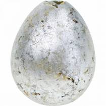 Vaktelägg dekoration silver tom 3cm påskdekoration 50p