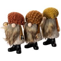 Artikel Gnomfigur med skägg och spetsig hatt, 10 cm, 3 stycken