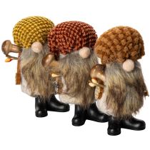 Artikel Gnomfigur med skägg och spetsig hatt, 10 cm, 3 stycken