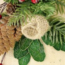 Artikel Väggdekoration julklocka jute blandade H20cm 2 st