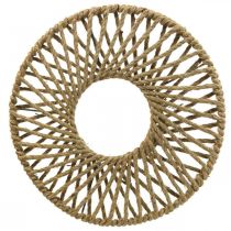 Väggdekoration boho stil, dekorativt ring juteband Ø38cm