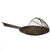 Artikel Väggdekoration metall dekorativ korg rost dekorativ panna brun H58cm
