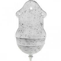 Artikel Shabby Chic Väggskål Metall Halvrund Vit 24cm×10cm×47cm