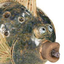 Artikel Gargoyle Figur Keramik Fisk Blå Brun 20×11×13,5cm