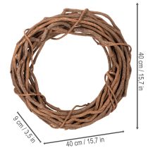 Artikel Naturlig pilkrans som hantverkskrans för blomsterhandel, 40 cm