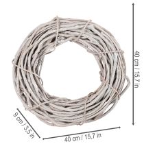 Artikel Pilkransdekoration, krans gjord av vitkalkade grenar, 40 cm