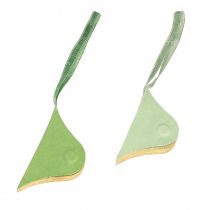 Artikel Vintage julgranskulor, grönt och guldfärgat papper, Ø8 cm, set om 4