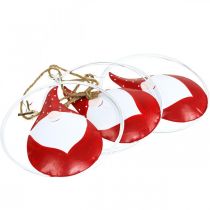 Artikel Julprydnad tomtetomte metall Ø16cm 3st