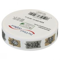 Artikel Julband Gråband Jul 25mm 18m