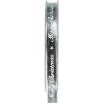 Artikel Julband Merry Christmas Band Silver Vit 10mm 20m