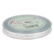 Artikel Julband Merry Christmas Band Silver Vit 10mm 20m