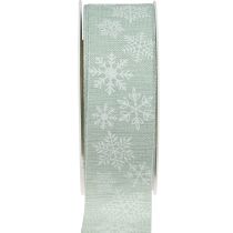 Julband snöflinga presentband ljusgrönt 35mm 15m