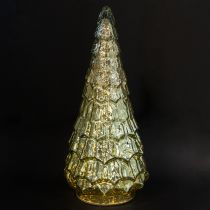 Artikel Julgran med LED-belysning vintage grön guld 38cm