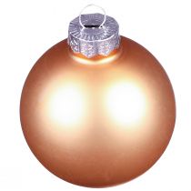 Artikel Julgranskulor av glas rosa aprikos Ø6cm 24 st