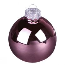 Artikel Julgranskulor av glas rosa aprikos Ø6cm 24 st