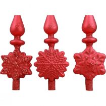 Artikel Julgranstopper röd Julgranstopper glas H34cm 1 st