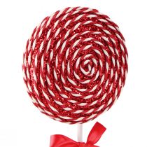 Artikel Juldekoration Röd Vit Lolly Foam Lollipop H36cm 2st